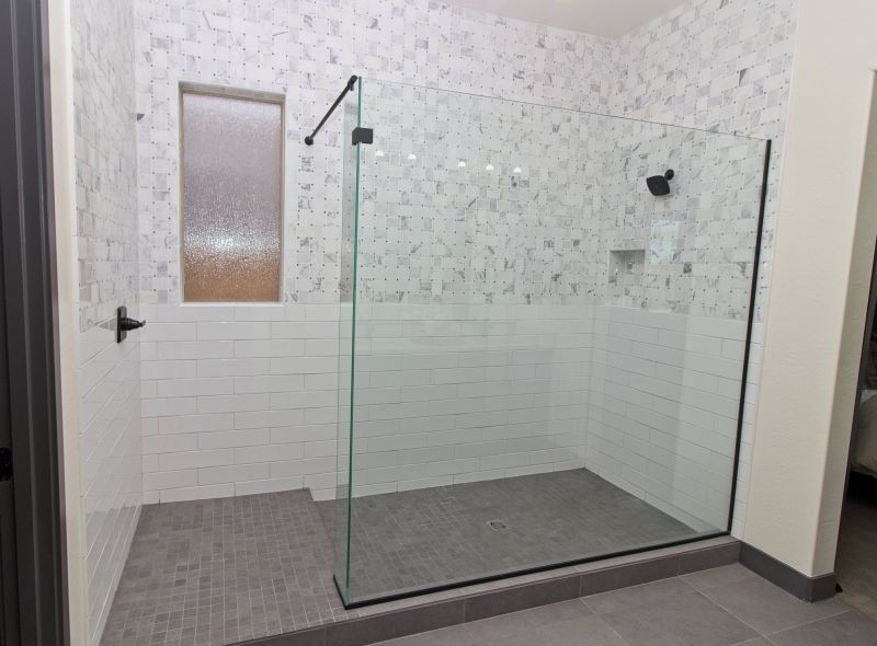 Open Shower with Floor-Level Entry